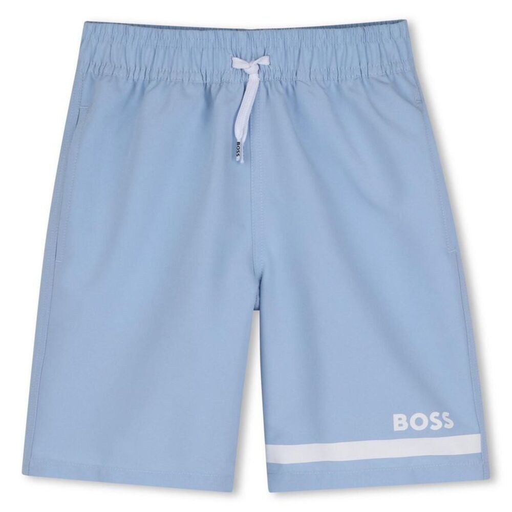 Boss Boys Logo Printed Shorts / Light Blue